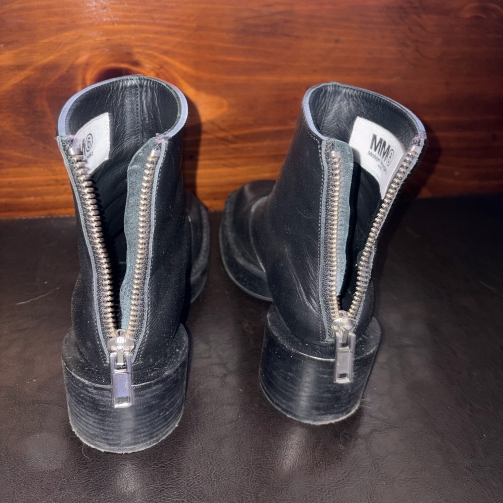 MM6 Maison Martin Margiela Black Ankle Boots - Picture 6 of 9